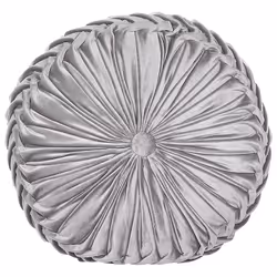 Throw Cushion UDALA Velvet 40 x 40 cm Grey Solid
