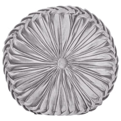 Throw Cushion UDALA Velvet 40 x 40 cm Grey Solid