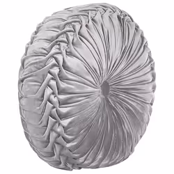 Throw Cushion UDALA Velvet 40 x 40 cm Grey Solid