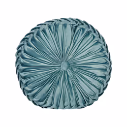 Set of 2 Velvet Cushions with Pleats 40 cm Teal UDALA