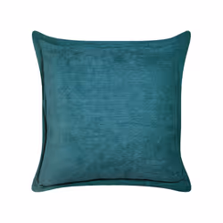 Set of 2 Corduroy Cushions 43 x 43 cm Teal ZINNIA