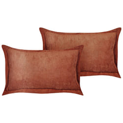 Set of 2 Corduroy Cushions 47 x 27 cm Golden Brown ZINNIA