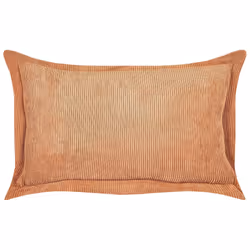 Set of 2 Corduroy Cushions 47 x 27 cm Orange ZINNIA