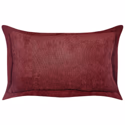 Set of 2 Corduroy Cushions 47 x 27 cm Burgundy ZINNIA