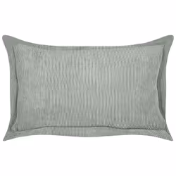 Set of 2 Corduroy Cushions 47 x 27 cm Light Green ZINNIA