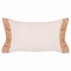 Set of 2 Decorative Cushions BOATH 30 x 50 cm Beige Solid