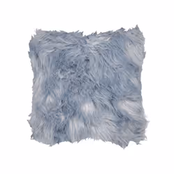 Set of 2 Faux Fur Cushions 42 x 42 cm Blue LUBHA