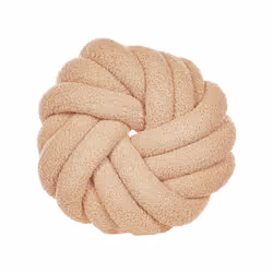 Set of 2 Boucle Knot Cushions 31 x 31 cm Beige AKOLA