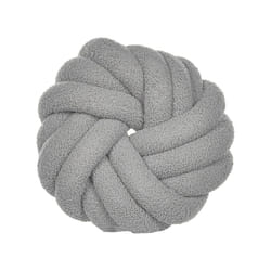 Boucle Knot Cushion 31 x 31 cm Grey AKOLA