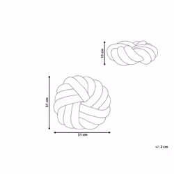 Boucle Knot Cushion 31 x 31 cm Grey AKOLA