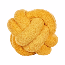 Set of 2 Boucle Knot Cushions 19 x 19 cm Yellow MALNI