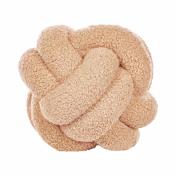 Set of 2 Boucle Knot Cushions 19 x 19 cm Beige MALNI