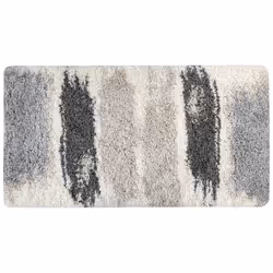 Shaggy Area Rug 80 x 150 cm White and Grey MARTUNI