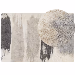 Shaggy Area Rug 200 x 300 cm White and Grey MARTUNI