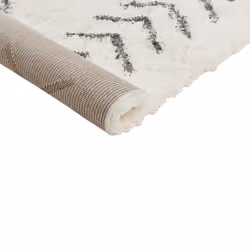 Shaggy Runner Rug 80 x 300 cm White and Grey AYRUM