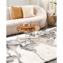 Shaggy Area Rug 200 x 300 cm White and Grey SEVAN