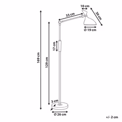 LED Floor Lamp ANDROMEDA with Dimmer Metal Copper