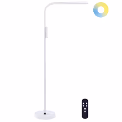 LED Floor Lamp ARIES with Dimmer Metal White
