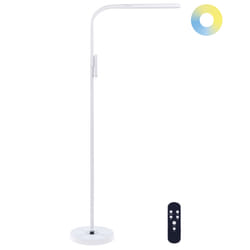 LED Floor Lamp ARIES with Dimmer Metal White
