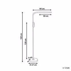 LED Floor Lamp ARIES with Dimmer Metal White