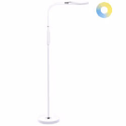 LED Floor Lamp CASSIOPEIA with Dimmer Metal White