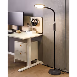LED Floor Lamp CASSIOPEIA with Dimmer Metal Black