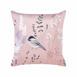 Set of 2 Velvet Cushions 45 x 45 cm Pink CYCLAMEN
