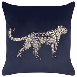 Set of 2 Decorative Cushions MARULA Velvet 45 x 45 cm Black Animal Pattern