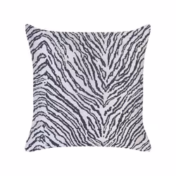 Set of 2 Decorative Cushions in Zebra Stripes 45 x 45 cm Black and White MANETTI