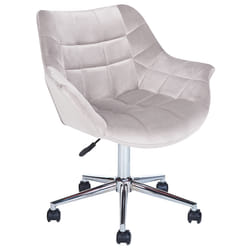Desk Chair Swivel LABELLE Velvet Grey