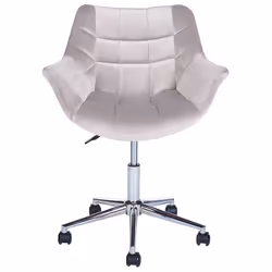 Desk Chair Swivel LABELLE Velvet Grey