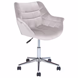 Desk Chair Swivel LABELLE Velvet Grey