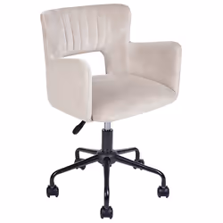 Desk Chair Swivel SANILAC Velvet Taupe - Additional view 4