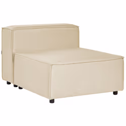 1-Seat Section APRICA Faux Linen Beige