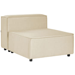 1-Seat Section APRICA Faux Linen Beige