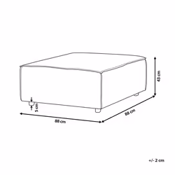 Ottoman APRICA Faux Linen Beige