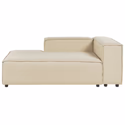 Chaise Longue APRICA Faux Linen Beige