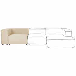 Corner Seat APRICA Faux Linen Beige