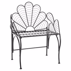 Garden Chair LIGURIA Metal Black