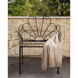 Garden Chair LIGURIA Metal Black