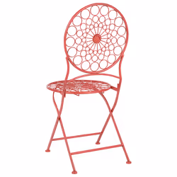 Set of 2 Garden Chairs SCARIO Metal Red