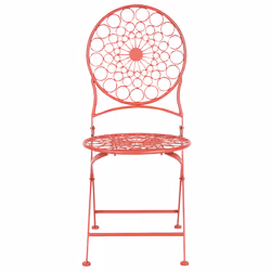 Set of 2 Garden Chairs SCARIO Metal Red - Additional view 4