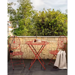 Set of 2 Garden Chairs SCARIO Metal Red - Additional view 5