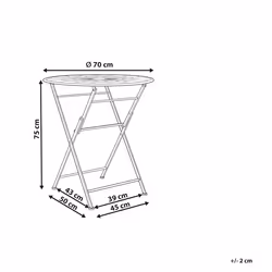 Bistro Table SCARIO 70 cm 70 cm Metal Red