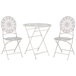 Bistro Set Folding SCAFA Metal White