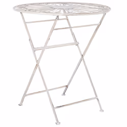 Bistro Table SCAFA Metal White Folding