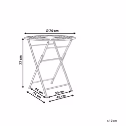 Bistro Table SCAFA Metal White Folding