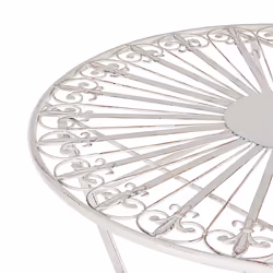 Bistro Table SCAFA Metal White Folding