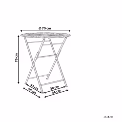 Bistro Table STIFFE 70 cm 70 cm Metal White