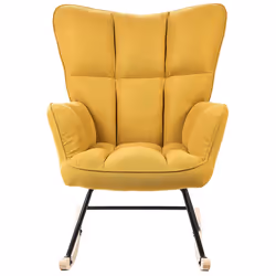 Rocking Chair OULU Fabric Yellow - Additional view 4